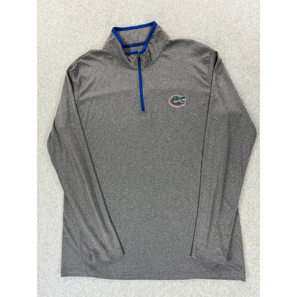 Florida Gators Screened Logo 1/4 Zip Campus Pullover (Men's XL) Gray